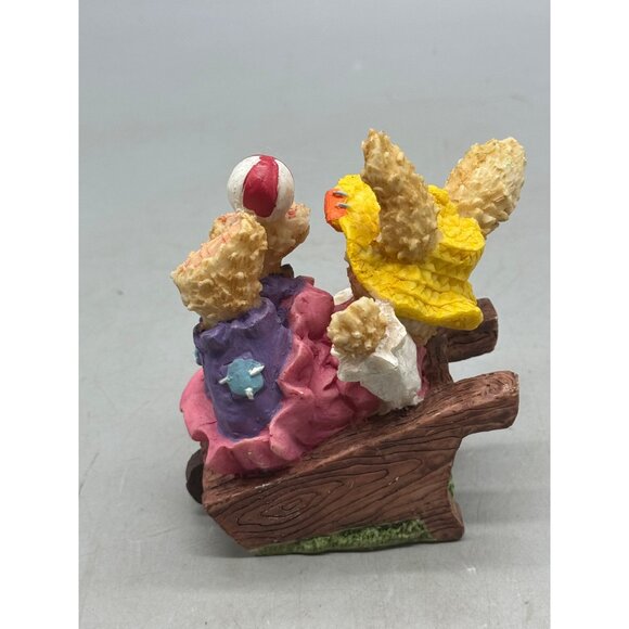K'S Collection Handcrafted Resin Bunny Figurine Yellow Purple Dress Ball READ - Picture 4 of 7